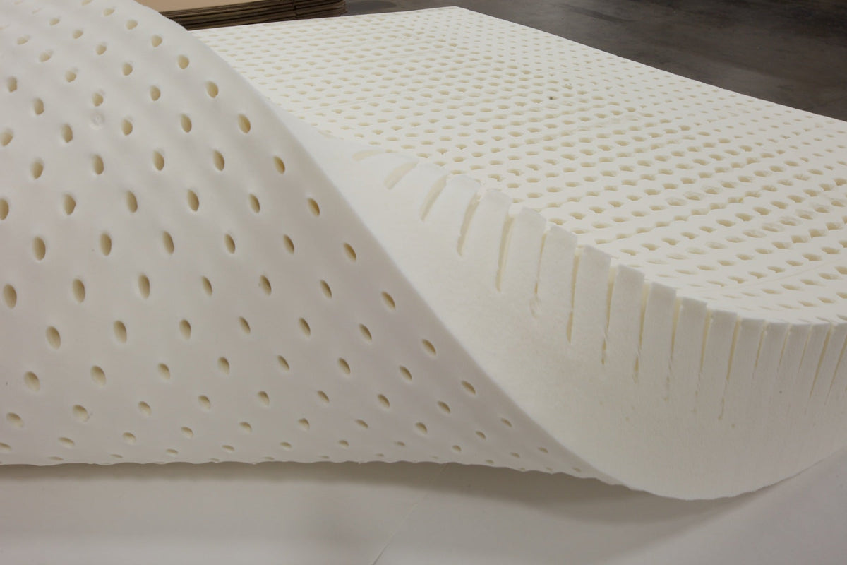 The open-cell latex core used in a Sunday Latex Plus mattress