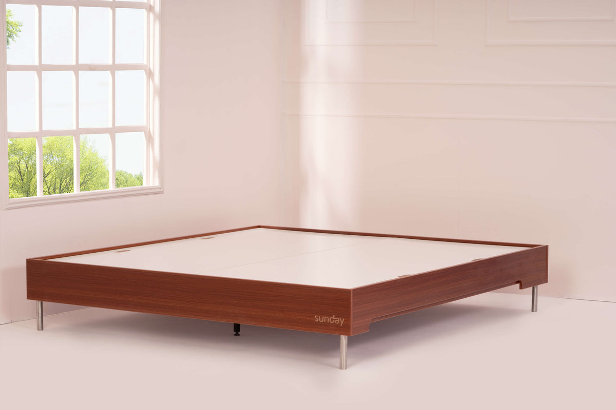 Sunday Tilt Bed frame with the base boards in place